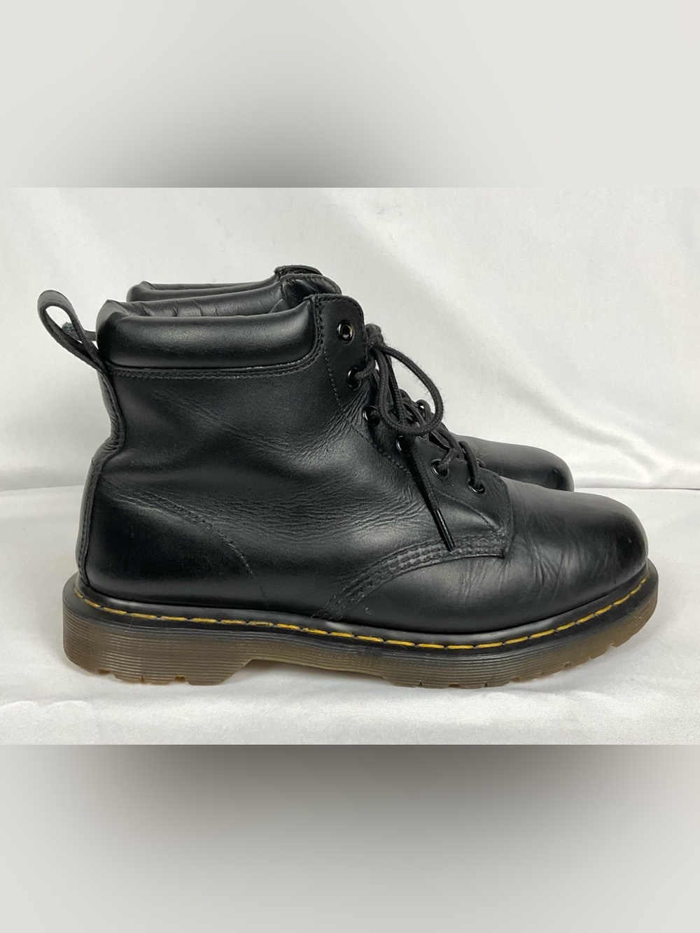 Dr. Martens 11292 939 Ben Black Leather Padded Collar Ankle Boots Sz M 10, L 11